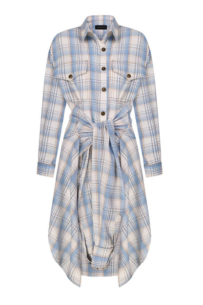 Nebesky modré košilové šaty Alex (DRESSTOIMPRESS)