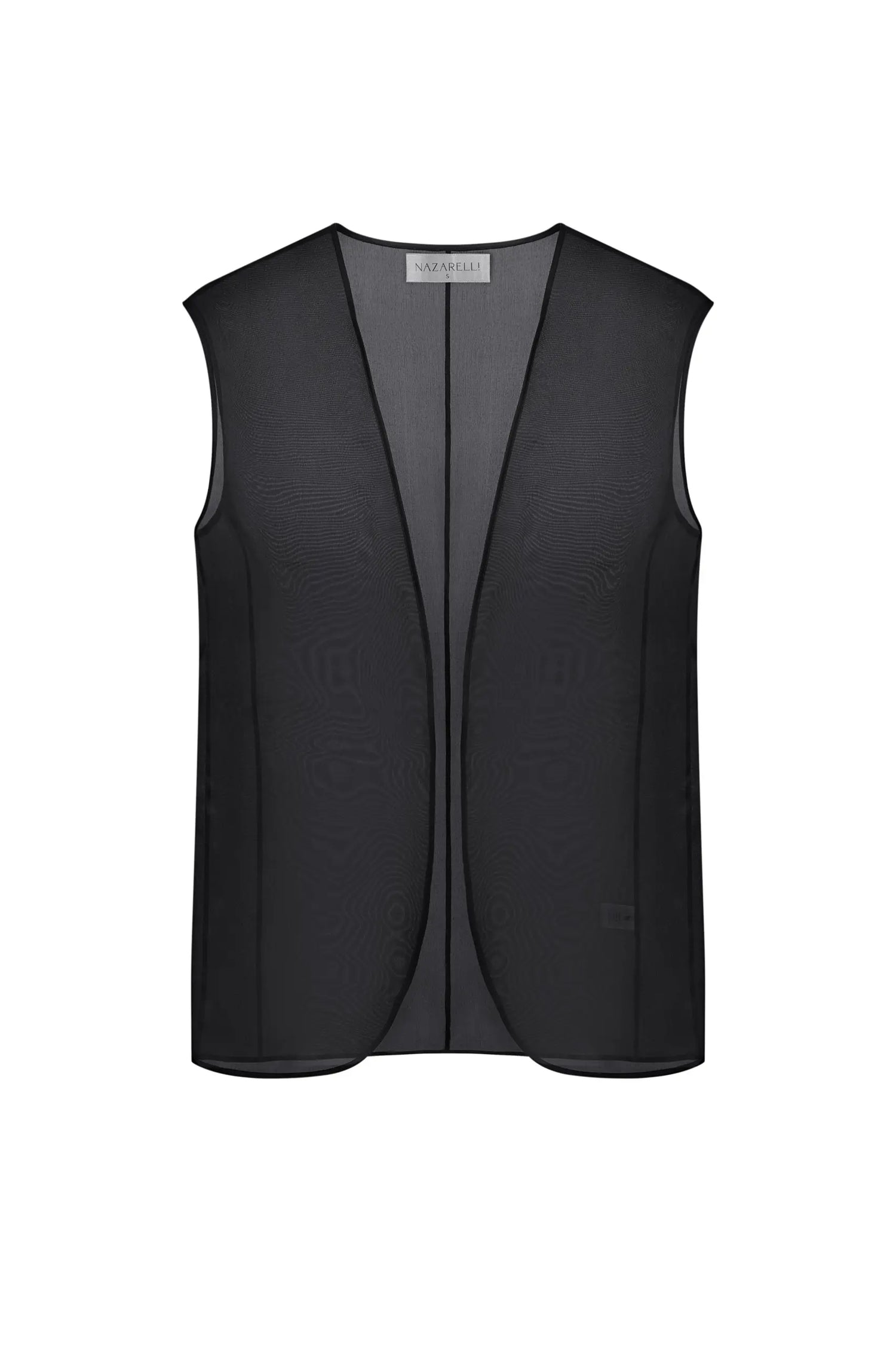 Чорний органзовий жилет (Nazarelli), ZD121