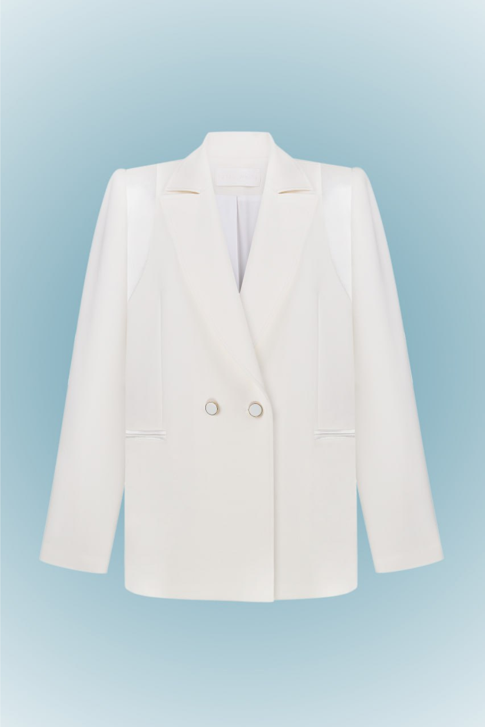 Double-breasted jacket with inserts (Total White) FW2303