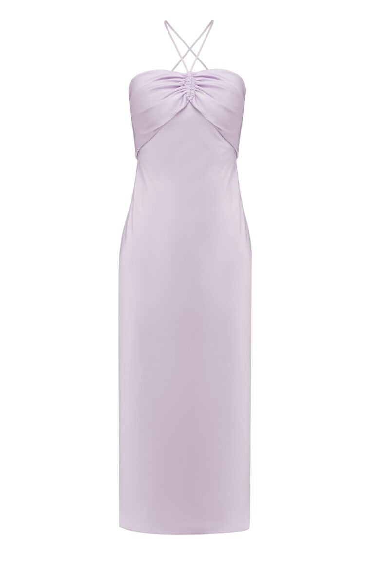 Open Back Satin Dress, Lilac, (MonCheri), MC_0027