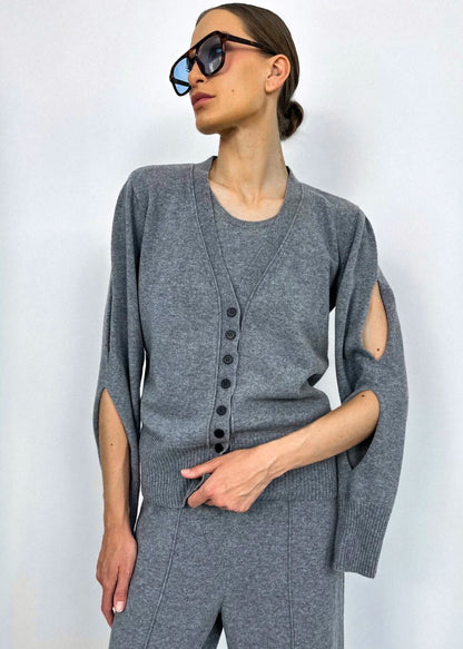 Gray cardigan, (KaterinaKvit) GAW252602