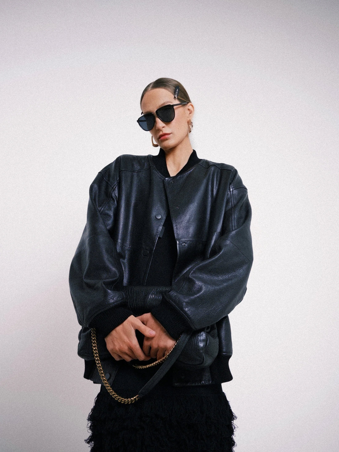 Бомбер, чорний, (KaterinaKvit) CAW252602