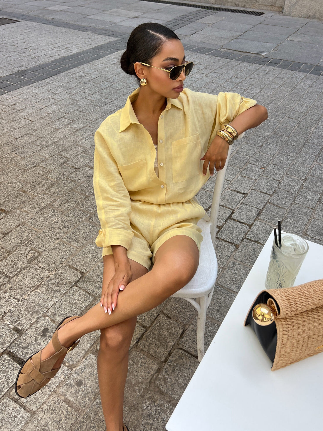 Set Havana košile a šortky, krémová, (AGSTUDIO) AG0001DC