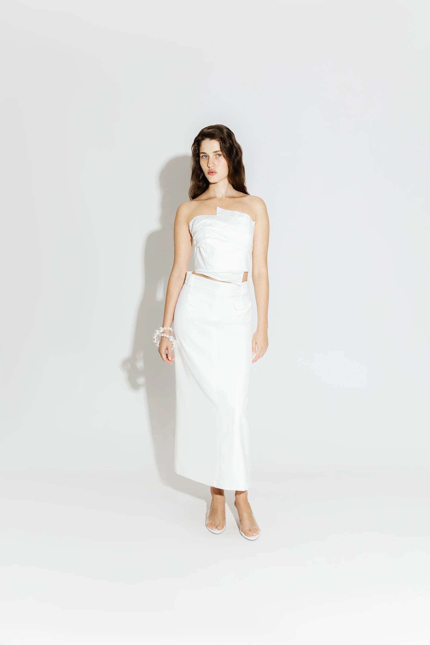 Sukně midi Leeds, mléčný (TotalWhite), FW2510