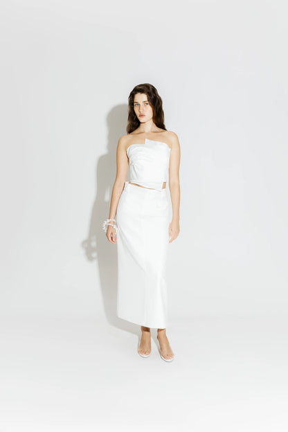 Sukně midi Leeds, mléčný (TotalWhite), FW2510