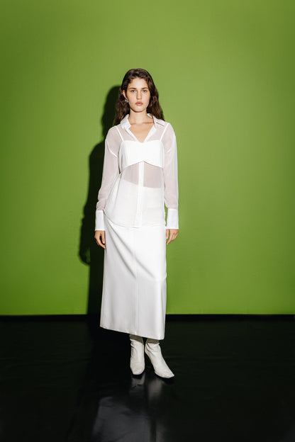 Sukně midi Leeds, mléčný (TotalWhite), FW2510