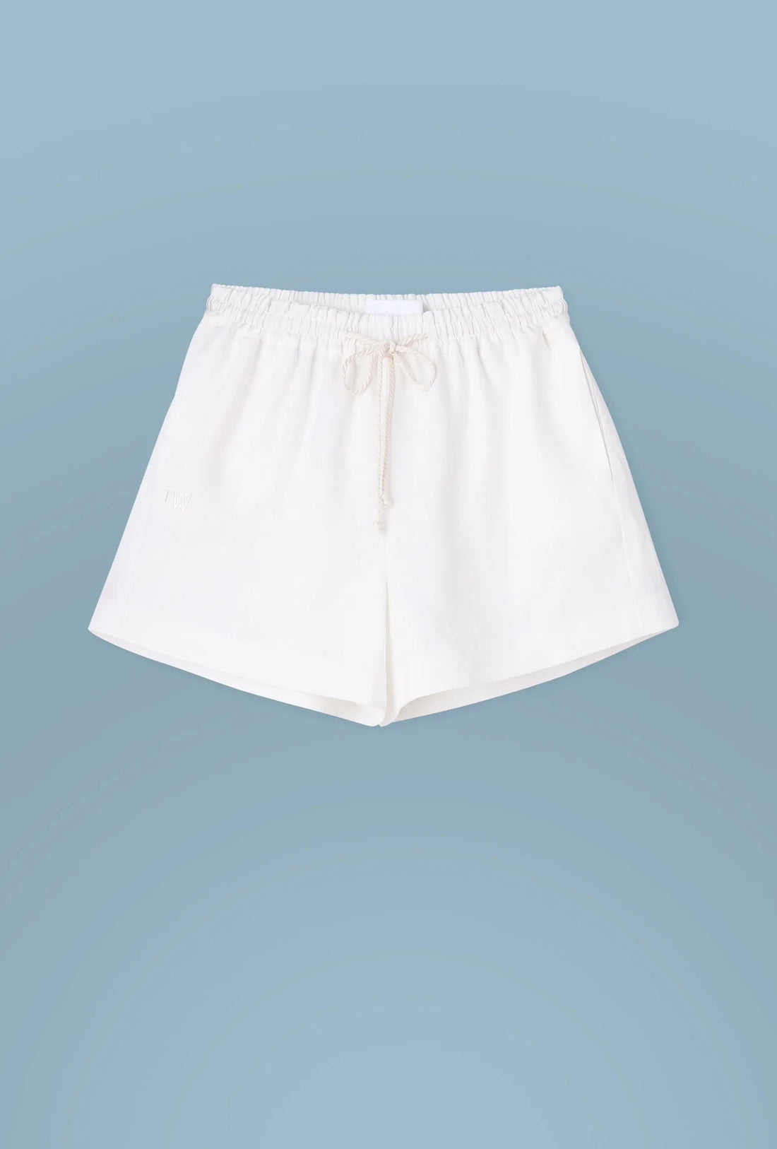 Lněné šortky na gumu, (TotalWhite), LB2503