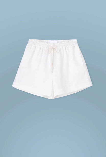 Lněné šortky na gumu, (TotalWhite), LB2503