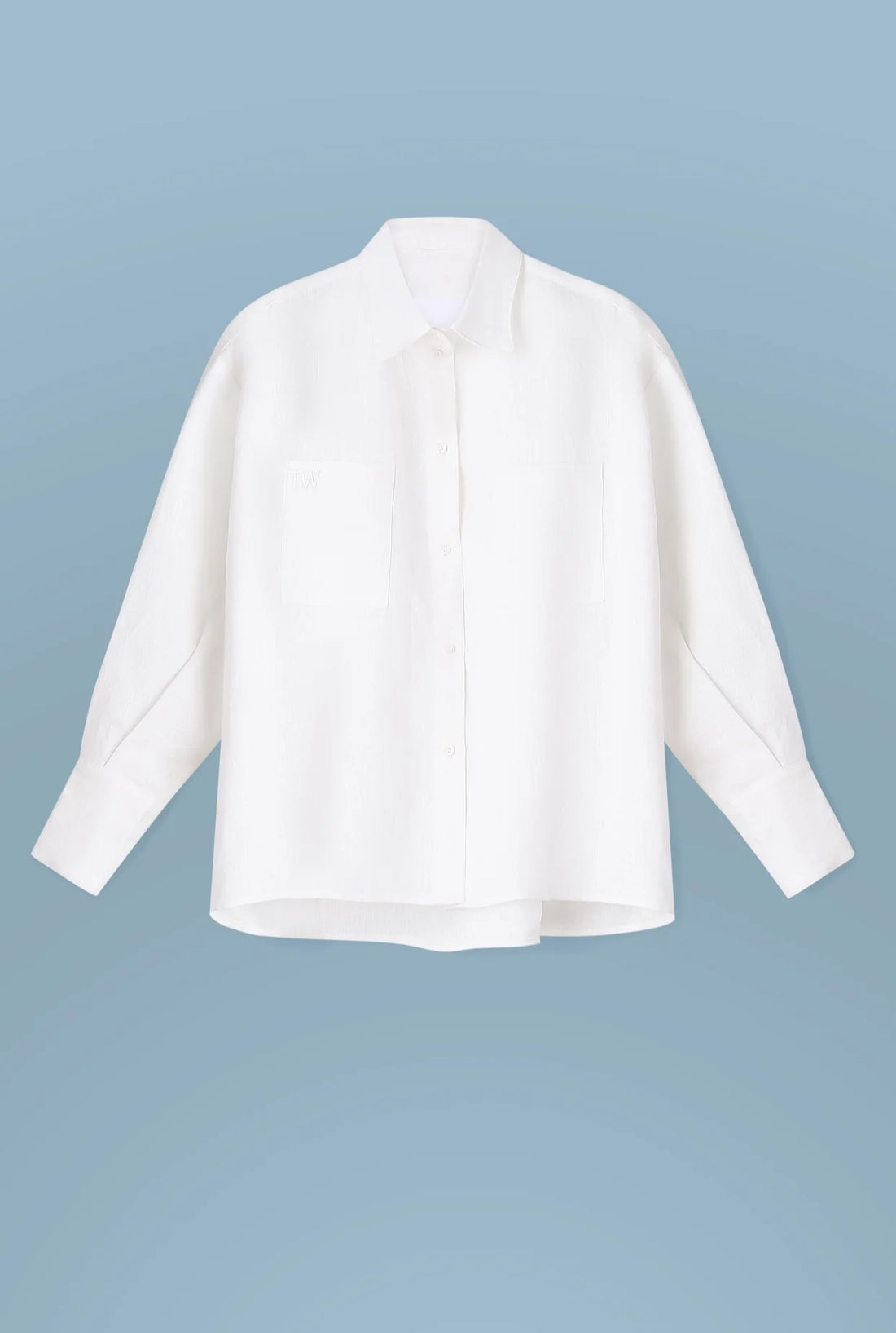 Lněná košile s kapsami (Total White) LB2501