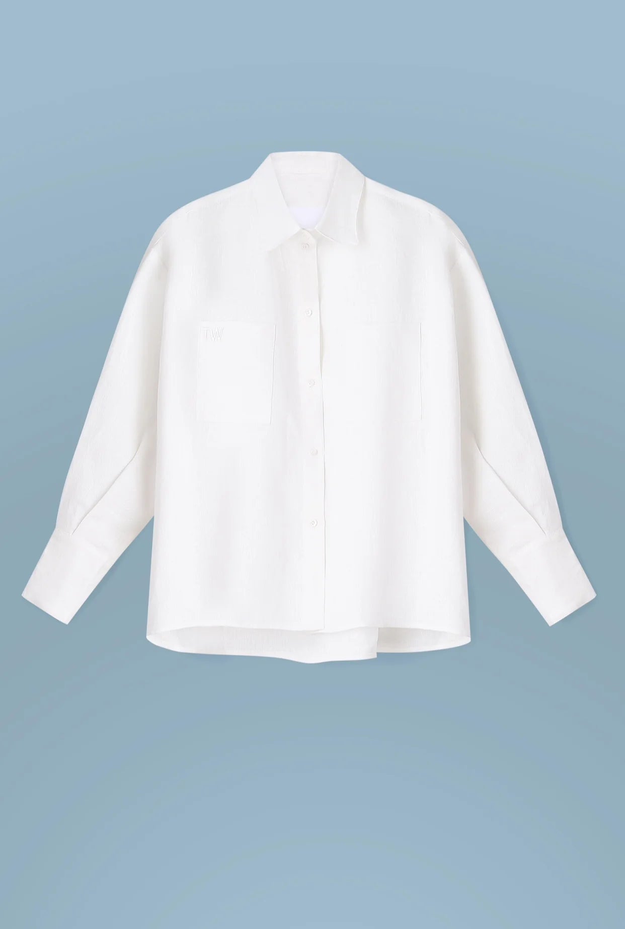 Lněná košile s kapsami (Total White) LB2501