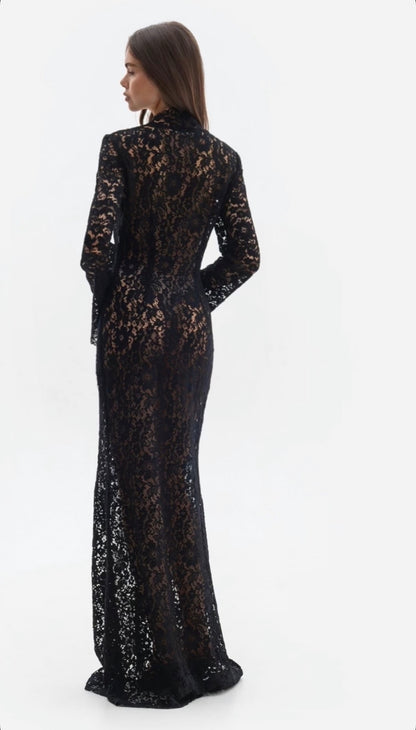 Šaty LACERA - elegantní šaty z gipúry (LE GRETES) , DR01S25