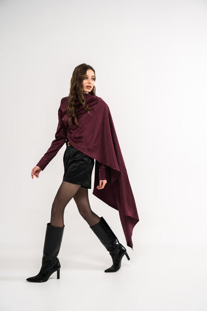 Burgundy blouse VELORA (Mint), 3436580000012