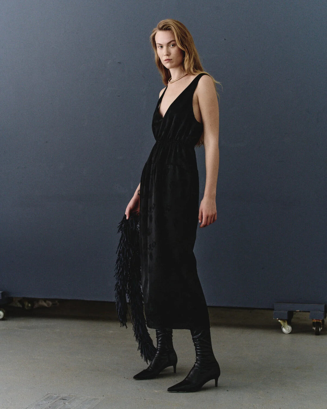 Černé květinové šaty (K.KVIT) , PSS260001