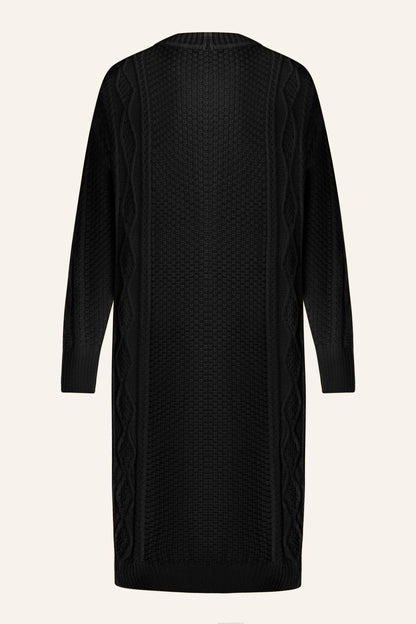 Knitted cardigan, black, (T.Mosca), GKMR23-02