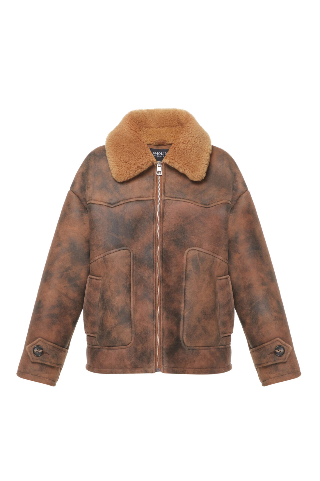 Kabát oříznutý z ovčí kůže ve vintage stylu, Vinobraní (TheMakers) , 2205