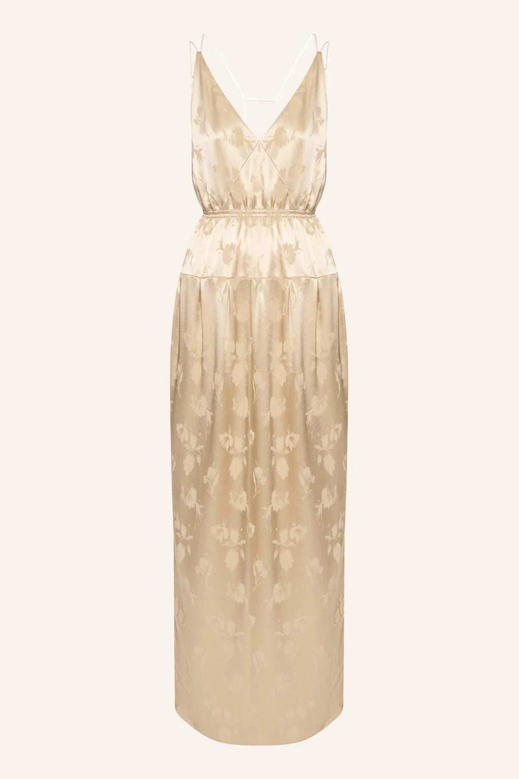 Béžové květinové šaty (K.KVIT) , PSS260011