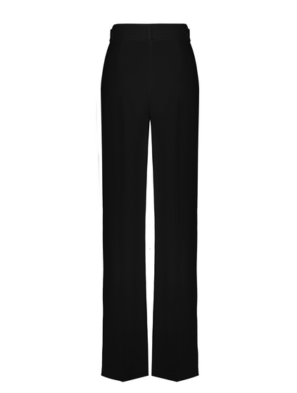 Klasické kalhoty s vysokým pasem, černé (NADYA DZYAK) , PT-AW2021-05-06
