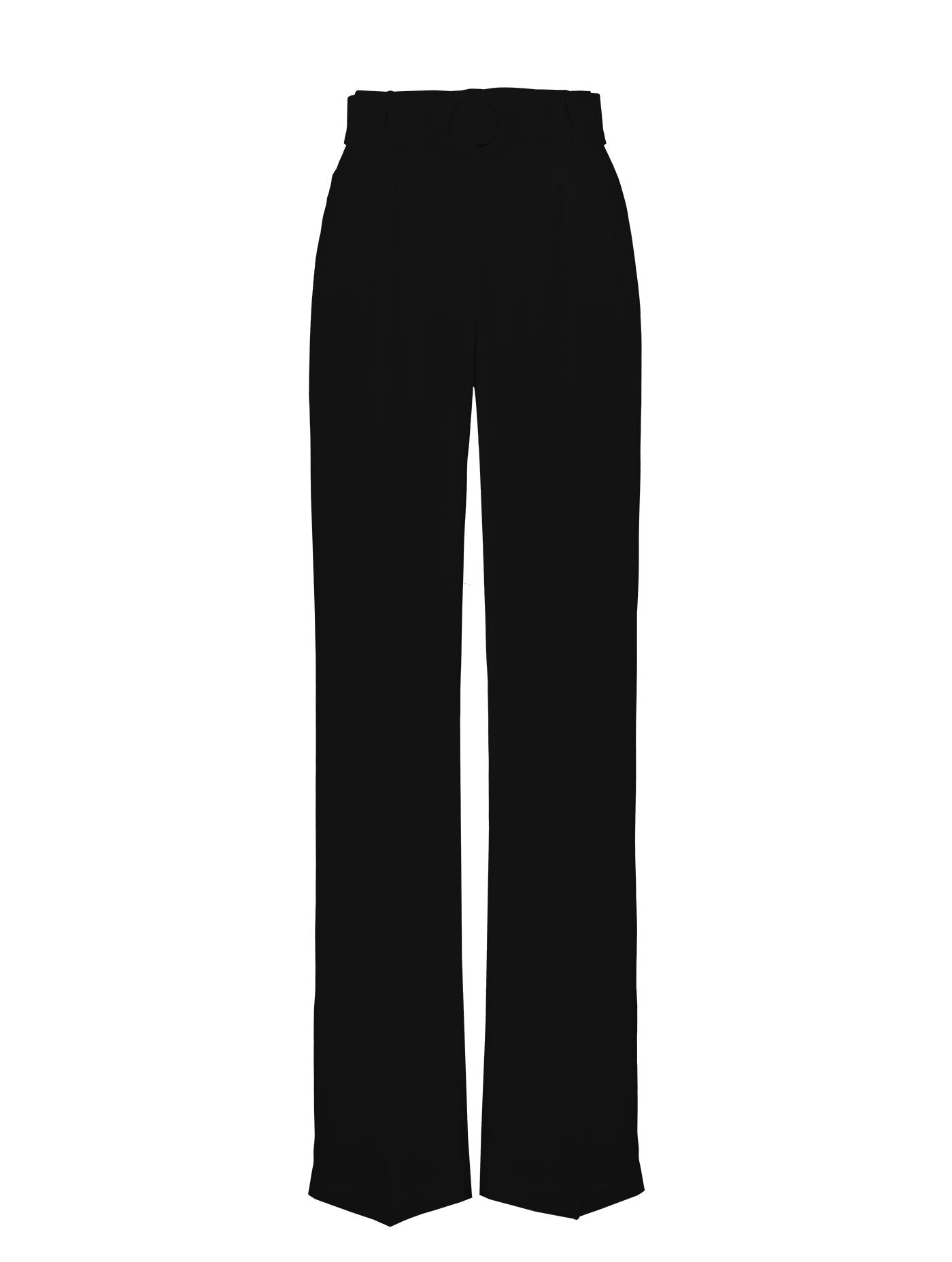 Klasické kalhoty s vysokým pasem, černé (NADYA DZYAK) , PT-AW2021-05-06
