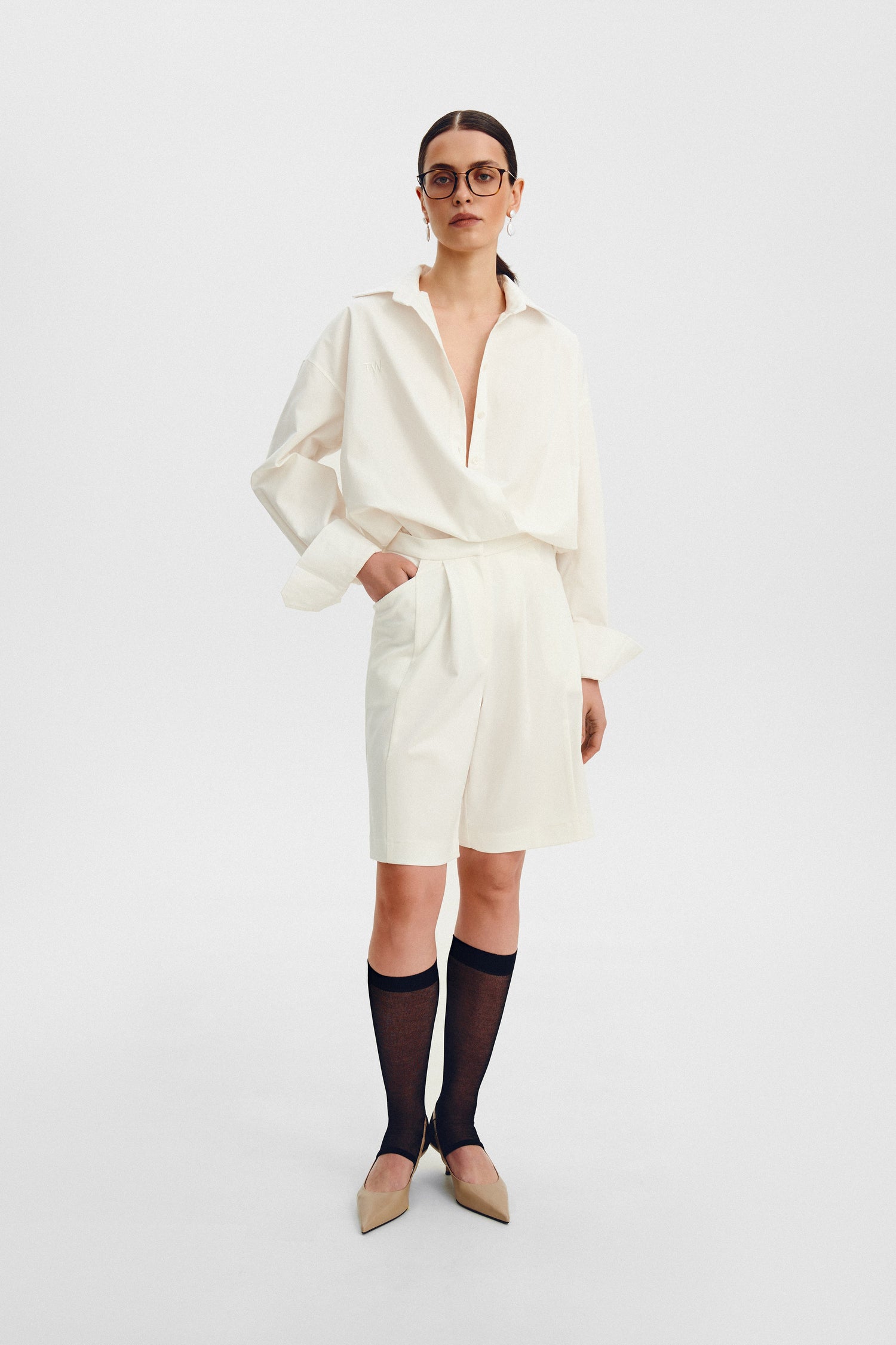 Basic košile (Total White) , SS2604