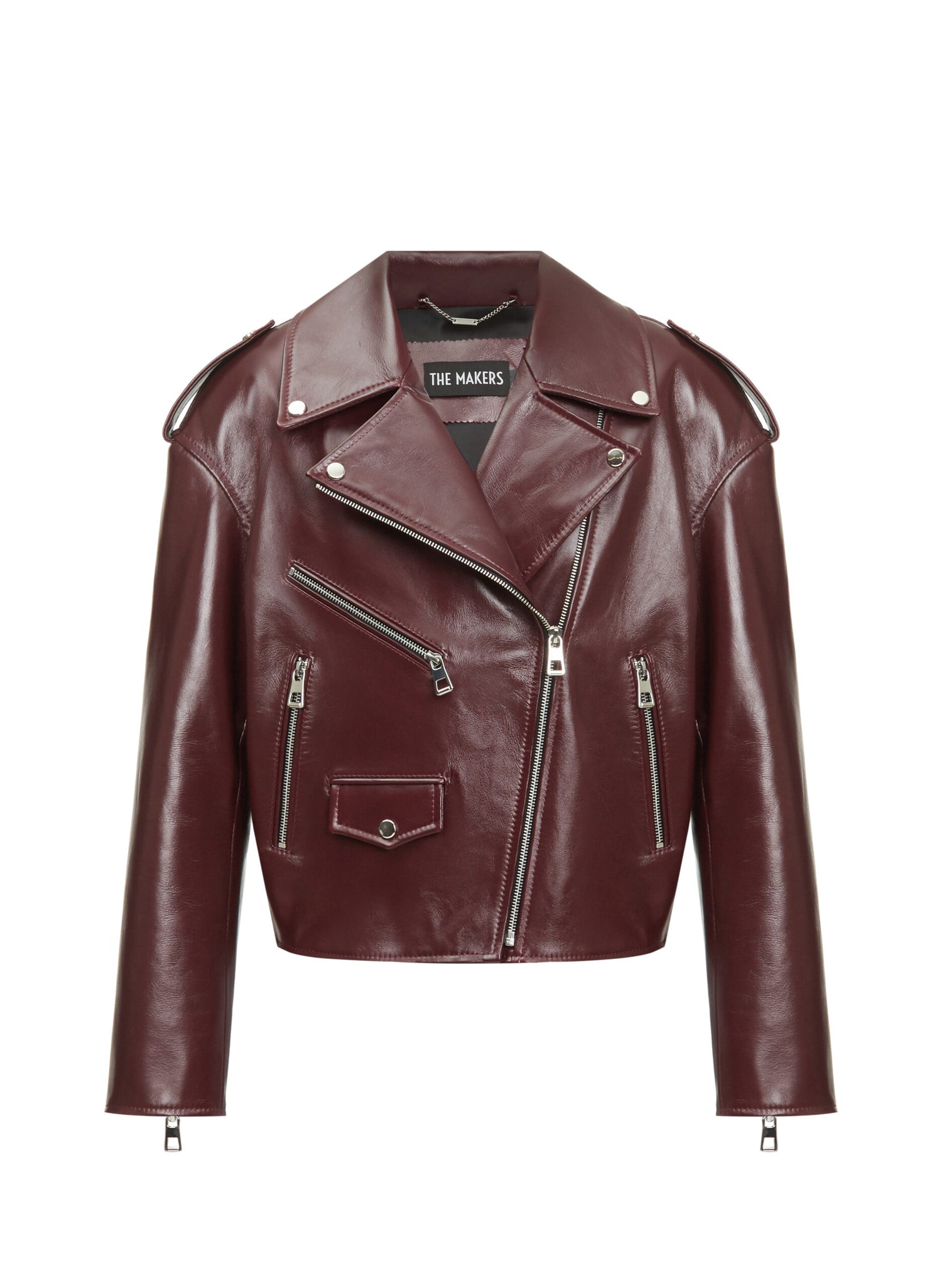 Kožená bunda rovného střihu (TheMakers) , 2224