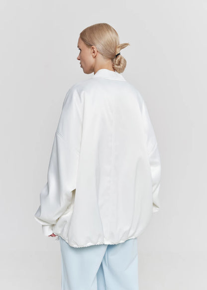 Satin bomber in milky color (KeepStyle) KSTL_0019