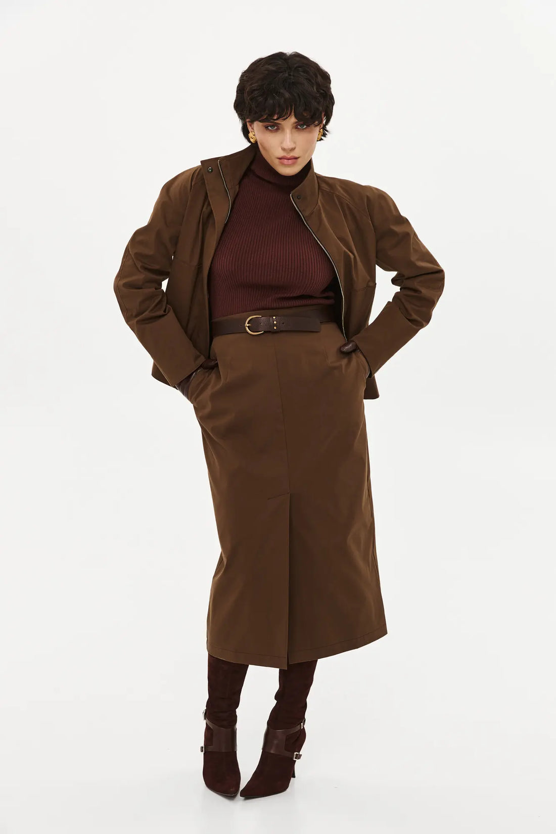 Спідниця, коричнева, (Nazarelli), VD114