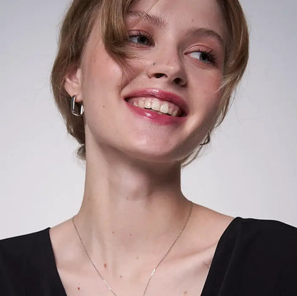 Stříbrné kruhové náušnice Hedvábí (SilveAmo) , C21154
