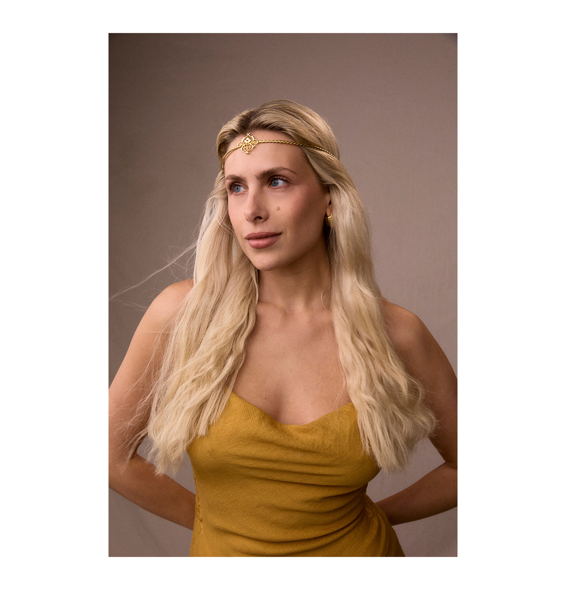 &quot;DALIDA&quot; vlasový doplněk, zlatý, DD2, (GrainsDeVerre), DD2