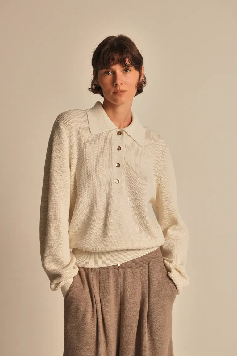 Half knitted milk (T.MOSCA) SW25-02