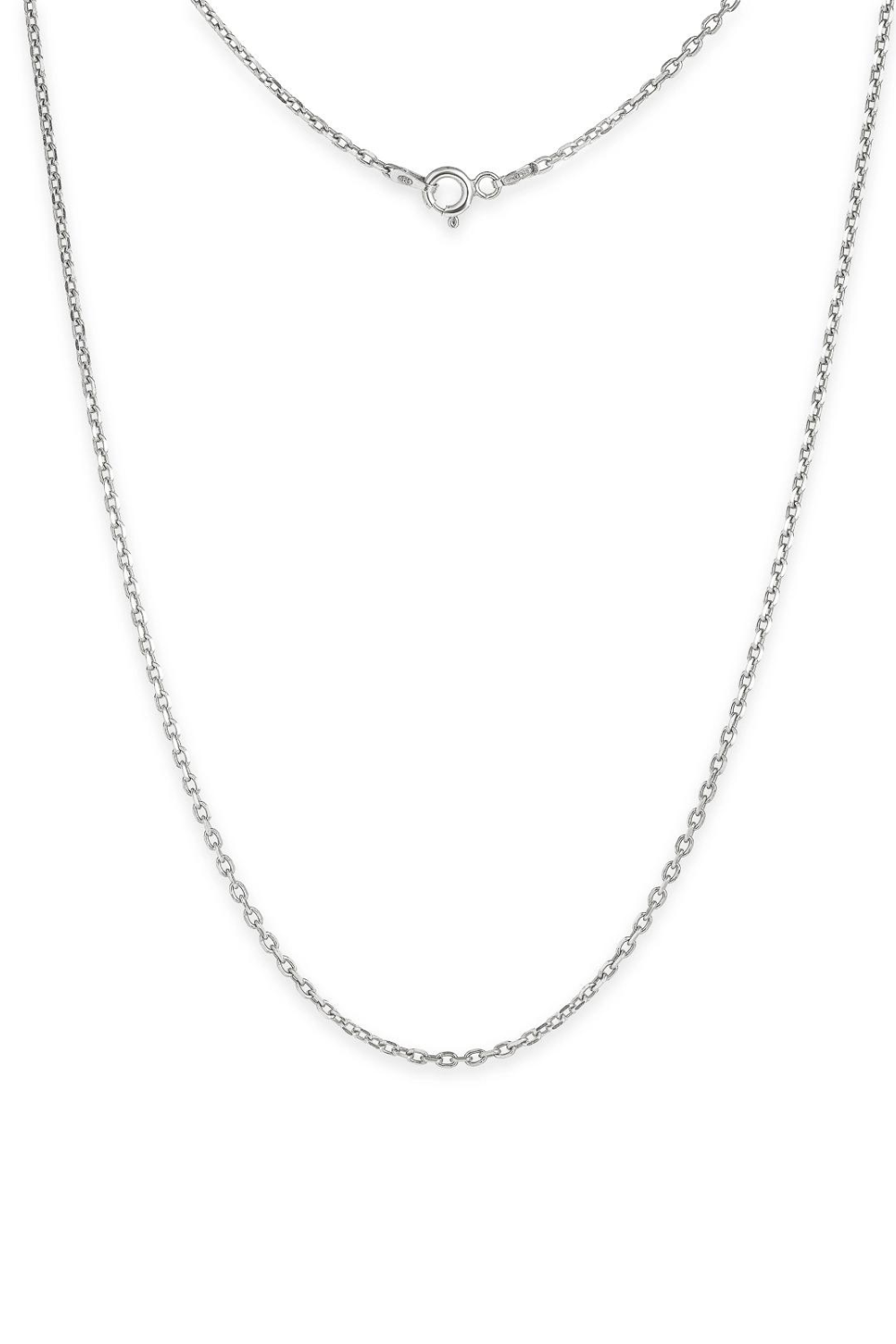 Baroque pearl+Silver braided chain Anker 55 cm (SilveAmo), Per01