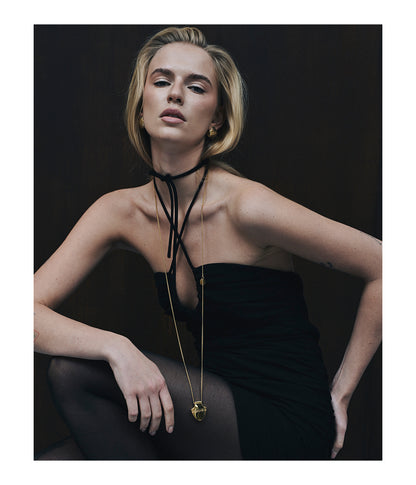 EWER NECKLACE GOLD (Grains de Verre) CHEW2