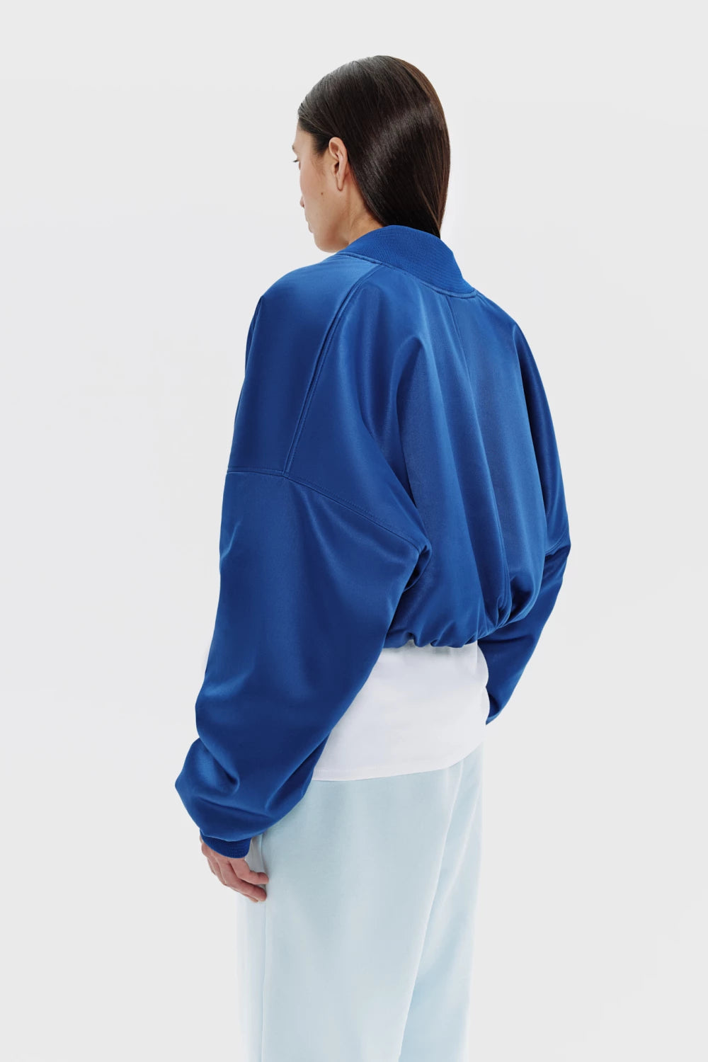 Satin bomber jacket electric blue, (KeepStyle) 2000000154275