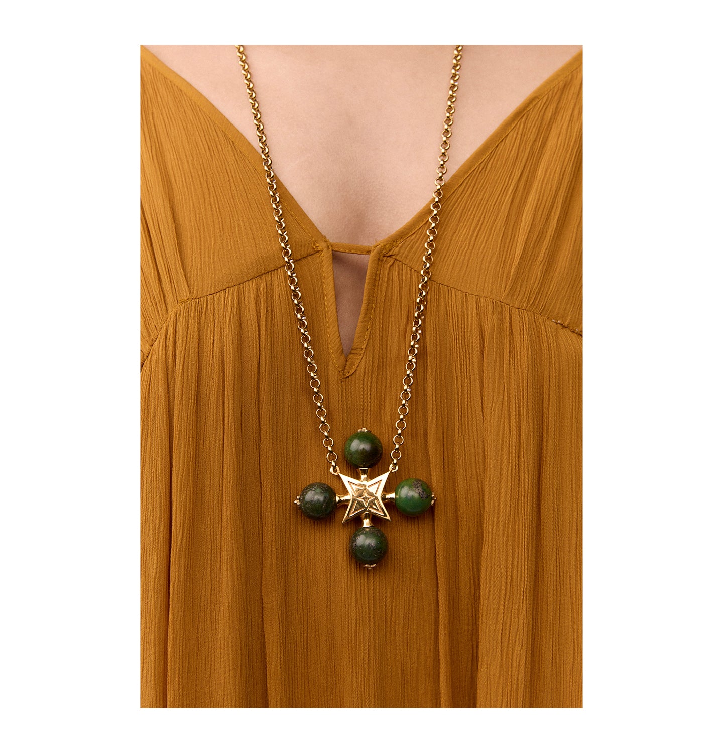 LULLABY CROSS GREEN (Grains de Verre) , NCr7