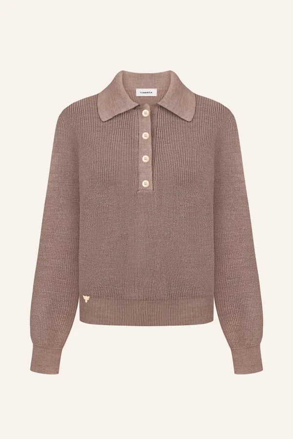 Polo pletené béžové (T.MOSCA) SW25-02