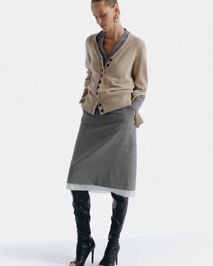 Cardigan béžový (K.KVIT) GAW252602