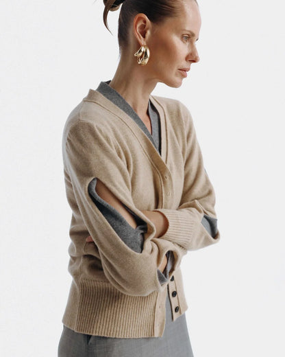 Cardigan béžový (K.KVIT) GAW252602