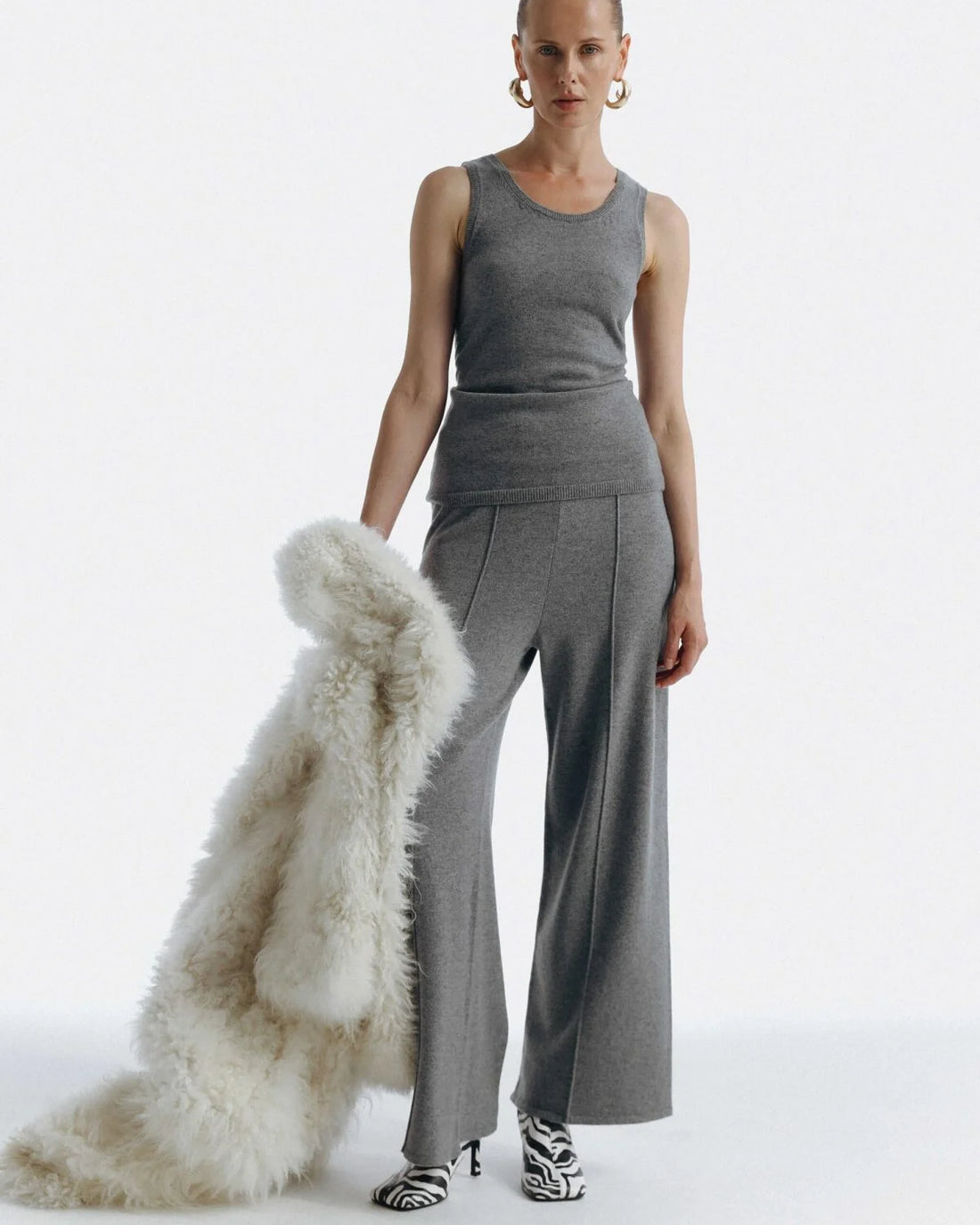 Kalhoty šedé (K.KVIT) BAW252612