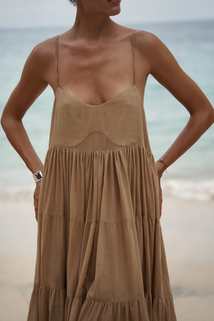 Šaty "Airish" Beige, (TheLawOfLove), 8308