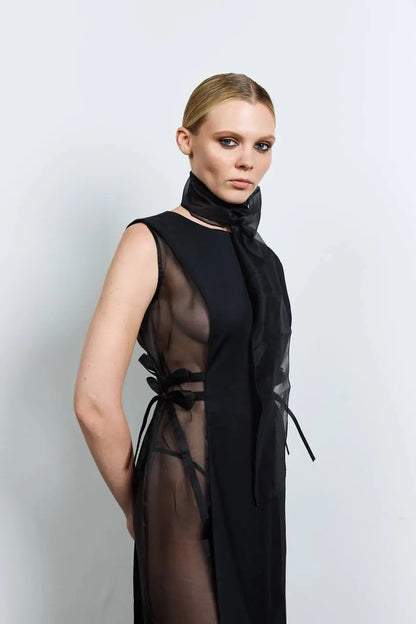 Сукня з органзи з накидкою (Nazarelli), VD27