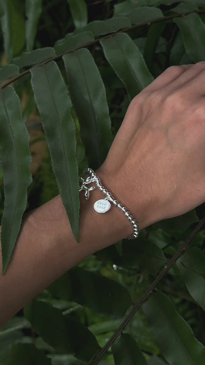 SÓLO- bracelet good luck ( silver dog ) M0016