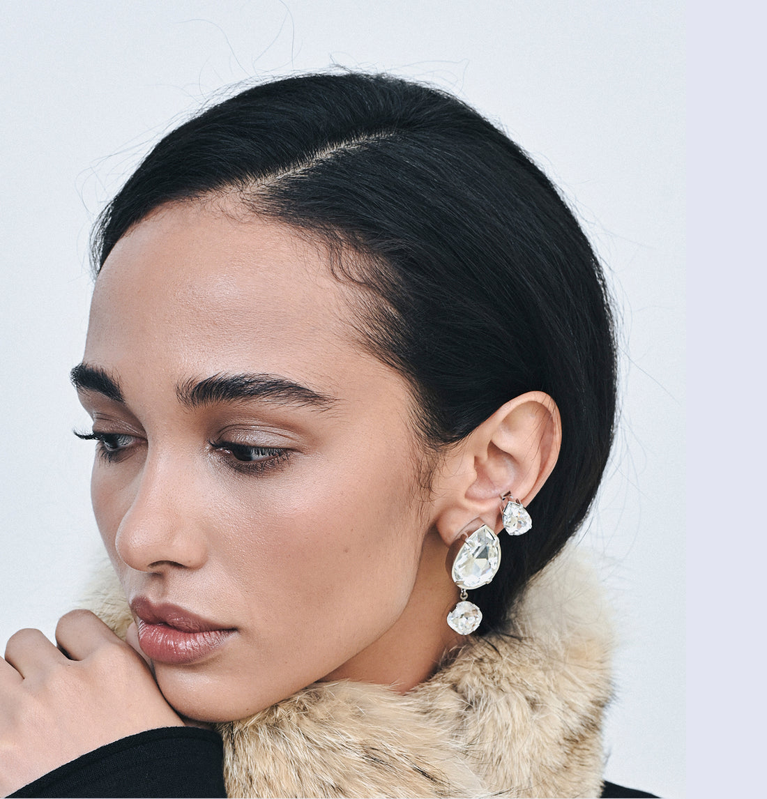 “RADIANCE” CUFF STŘÍBRNÝ (Grains de Verre) САR1