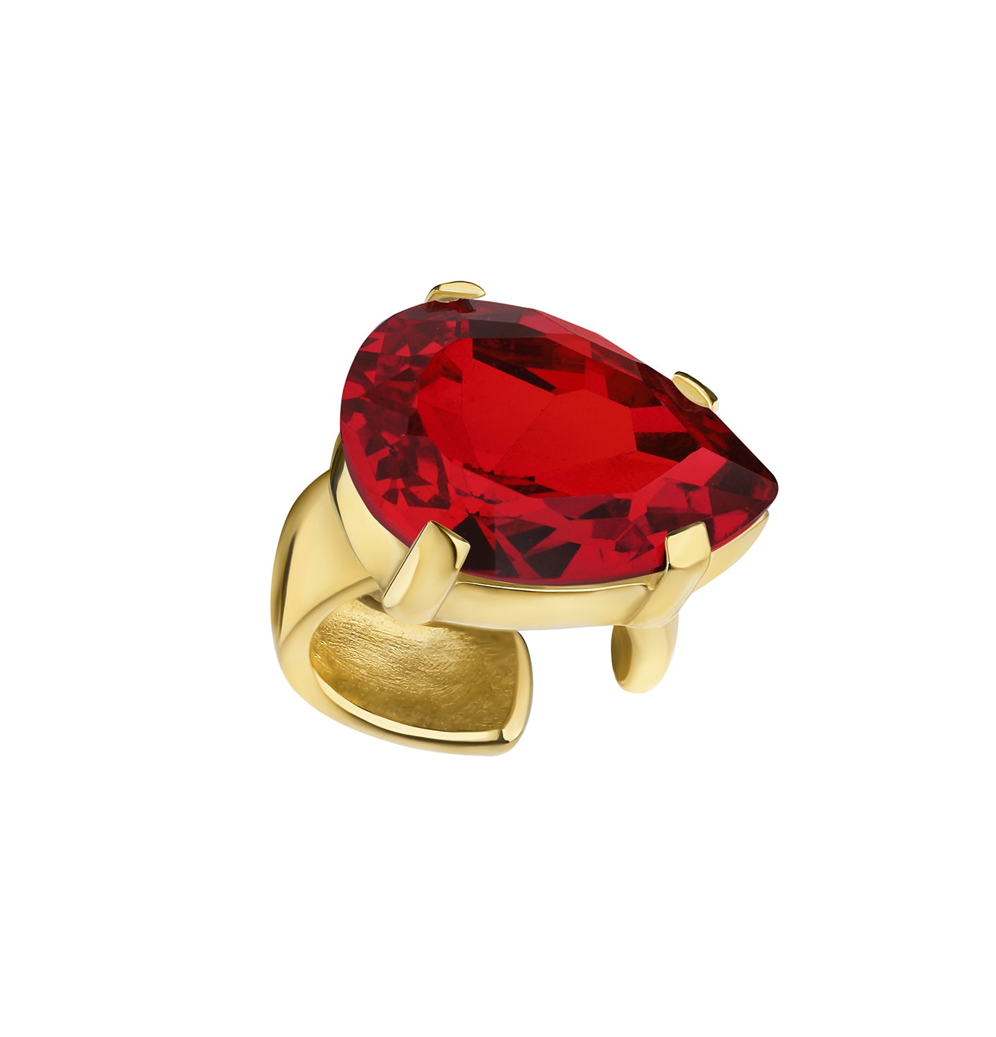 Cuff bracelet "Radiance Red" - gold (Grains de Verre), CAR2.3