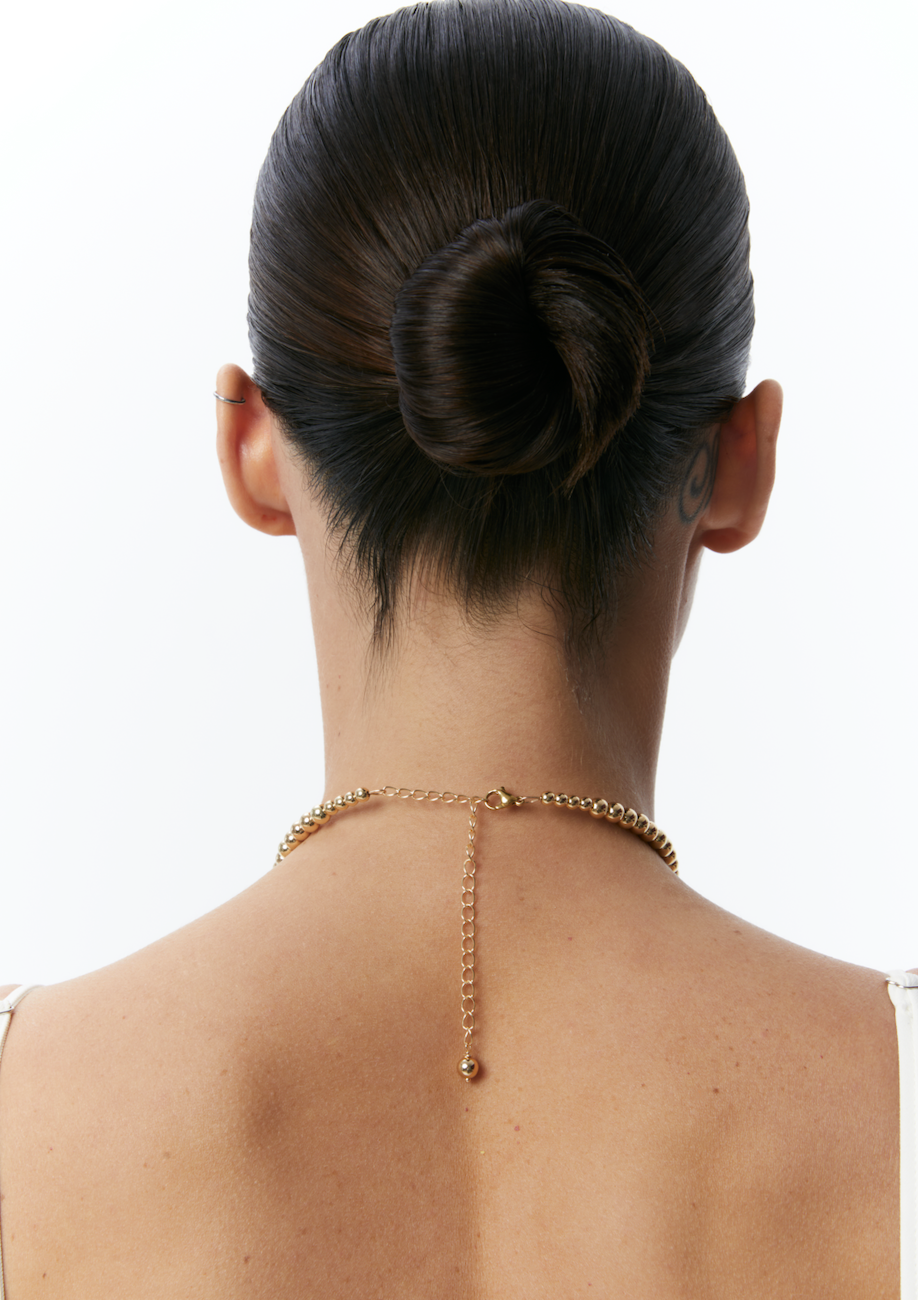 CHOKER &quot;NEW YORK&quot; s hvězdou, zlatý, (GrainsDeVerre), CHBS2.925