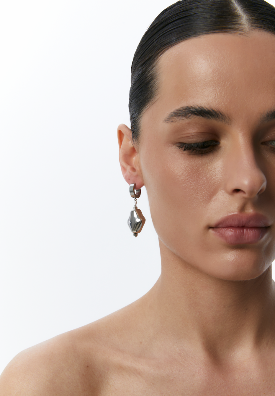 "EWER" earrings, silver, (GrainsDeVerre), EEW1