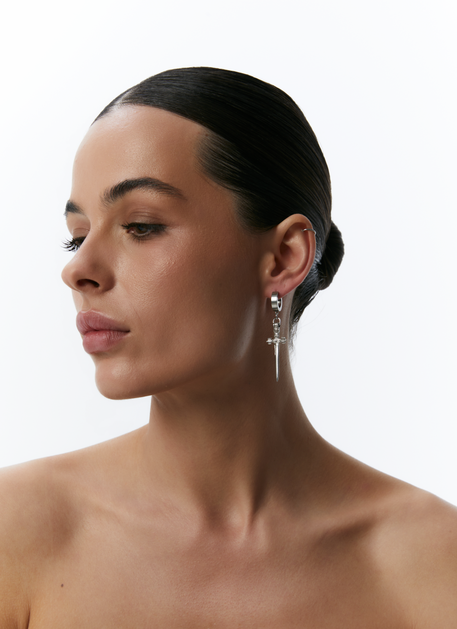 Сережки "Меч" (Grains de Verre) ES1