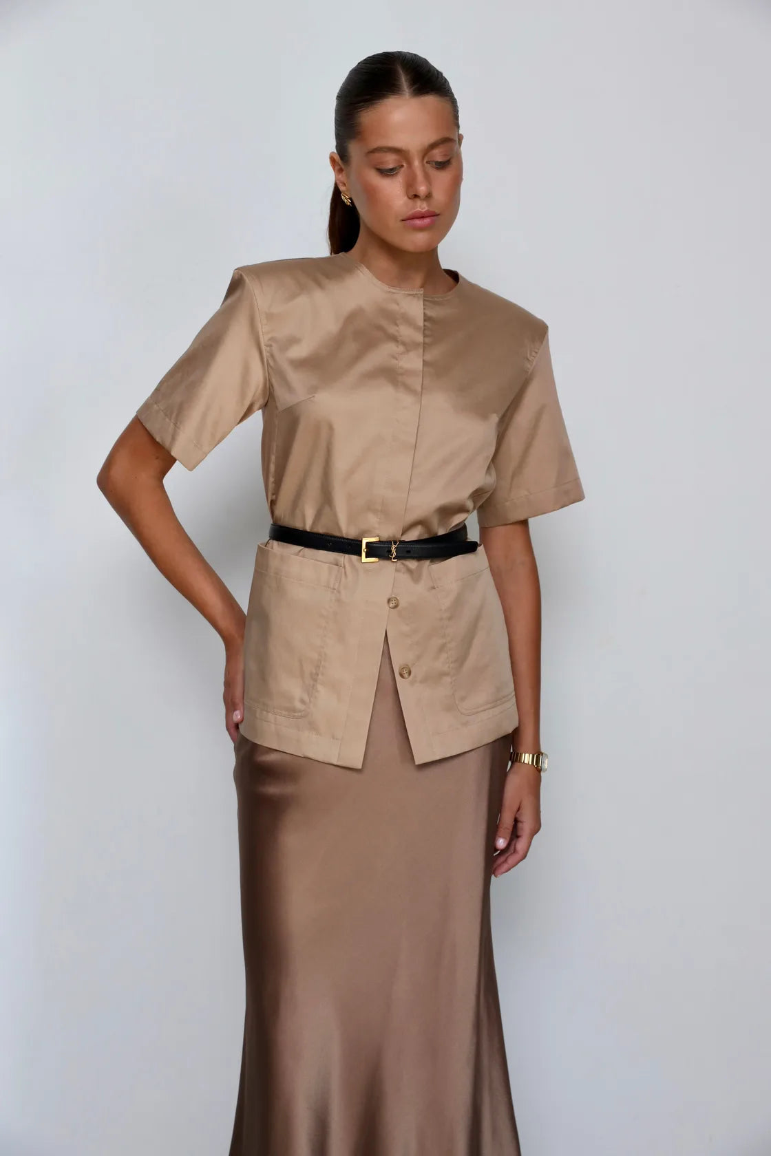 Blouse, Beige, (Nazarelli), NF-00000028