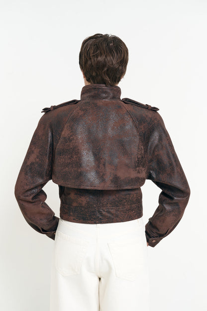 Kožená bunda se stojáčkem (TheMakers) , 2228