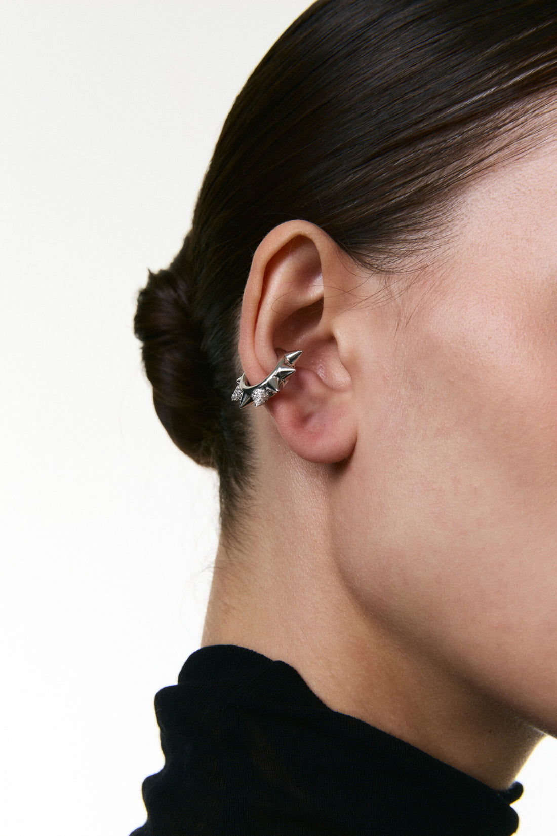 "THE THORN" CUFF SILVER (Grains de Verre), CLR1