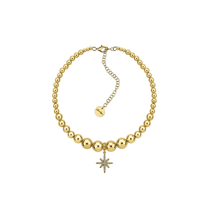 CHOKER &quot;NEW YORK&quot; s hvězdou, zlatý, (GrainsDeVerre), CHBS2.925