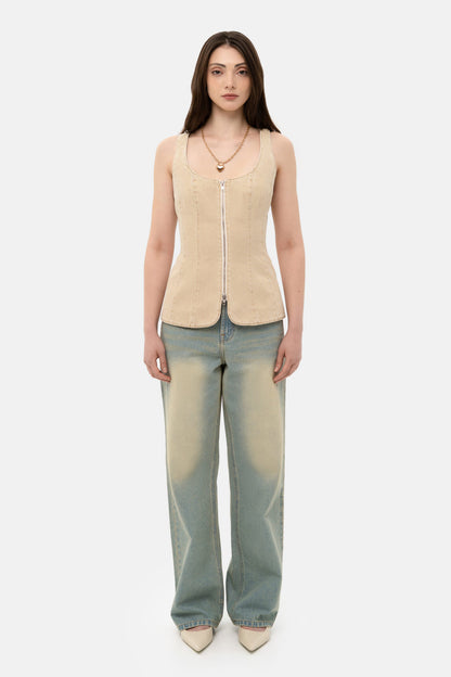 Vesta (Match Denim) , sp26-siluet-vest-beige